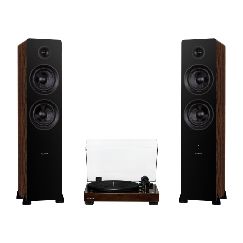 Fluance RT81 Elite High Fidelity Vinyl Turntable and Ai81Powered 2-Way Floorstanding Tower Speakers