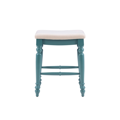 Linon Marino 25" Wood Backless Counter Stool in Blue
