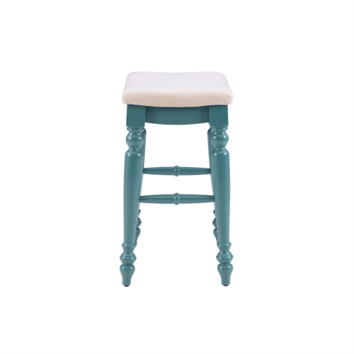 Linon Marino 25" Wood Backless Counter Stool in Blue