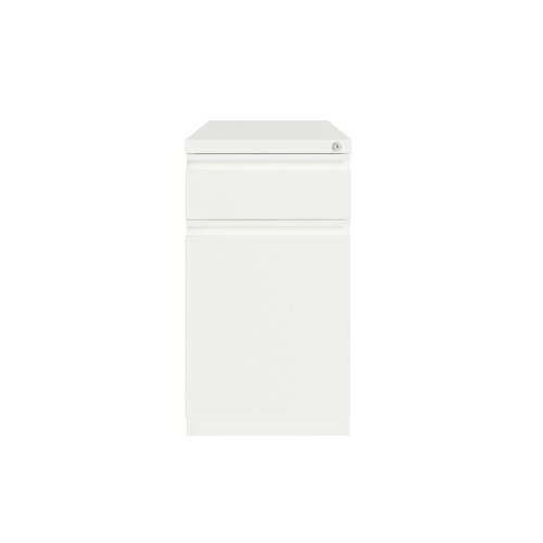 Hirsh 20-inch Deep Mobile Pedestal File 2 Drawer Metal Box Backpack White