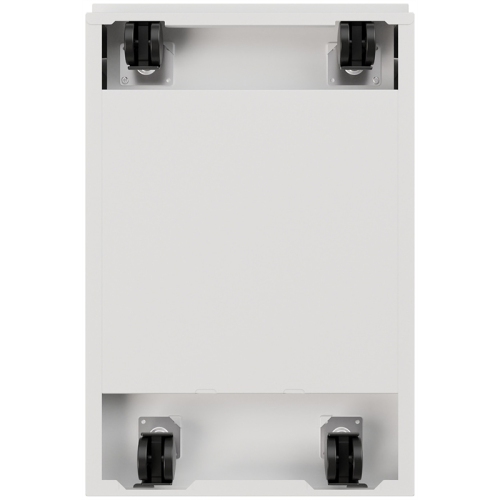 Hirsh 20-inch Deep Mobile Pedestal File 2 Drawer Metal Box Backpack White