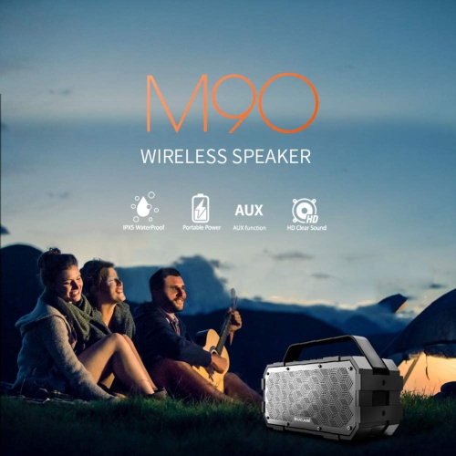 Bugani M90 Portable Bluetooth Speaker with 30W Stereo Sound and Deep Bass