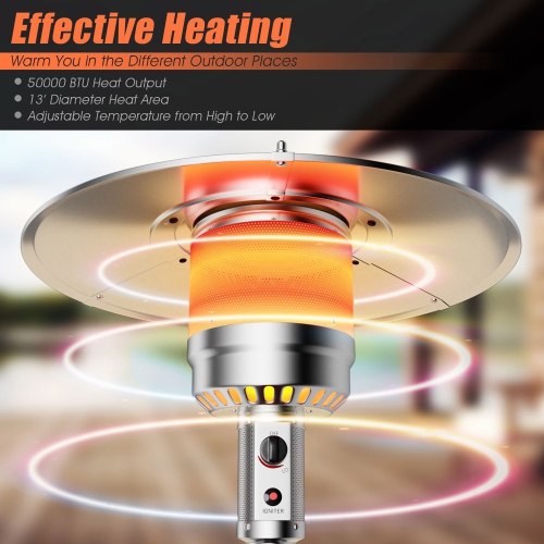 Chauffage de terrasse au gaz Gymax – 48 000 BTU