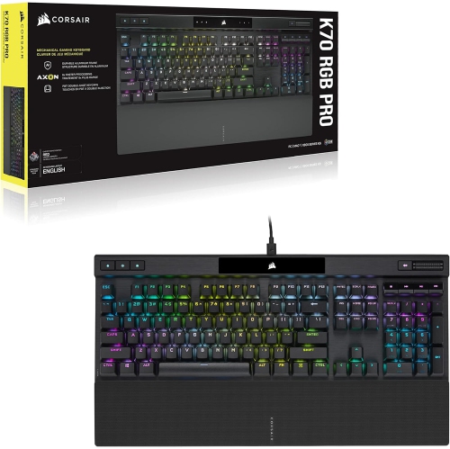 Clavier de jeu mécanique K70 RGB PRO avec touches PBT DOUBLE matériau PRO — VITESSE CHERRY® MX