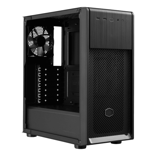 Cooler Master Elite 500 USB 3.2 Tempered Glass Micro ATX Mid Tower 2 Fans Black Computer Case