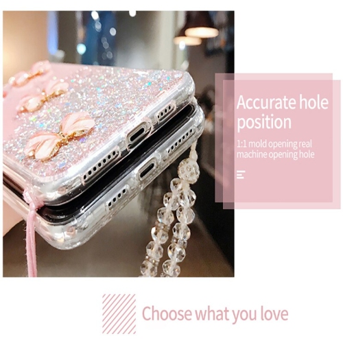 For Samsung Galaxy S20 Plus Case Pink Smart Shockproof Glitter Crystal butterfly Wrist Strap Cover Case