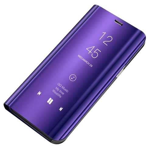 Samsung Galaxy Note 8 Purple Smart Mirror View Clear Luxury Flip Stand Slim Case Cover