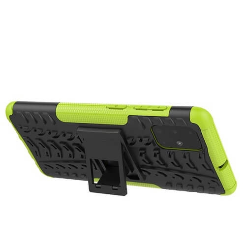 Samsung Galaxy A31 Green Case Shockproof Heavy Duty Tough Kickstand Protective Rugged Case Cover