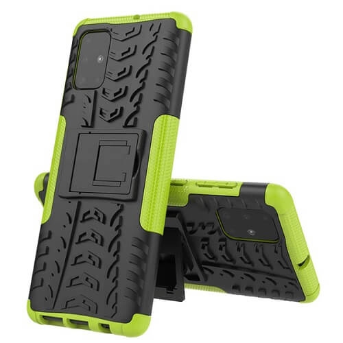 Samsung Galaxy A31 Green Case Shockproof Heavy Duty Tough Kickstand Protective Rugged Case Cover