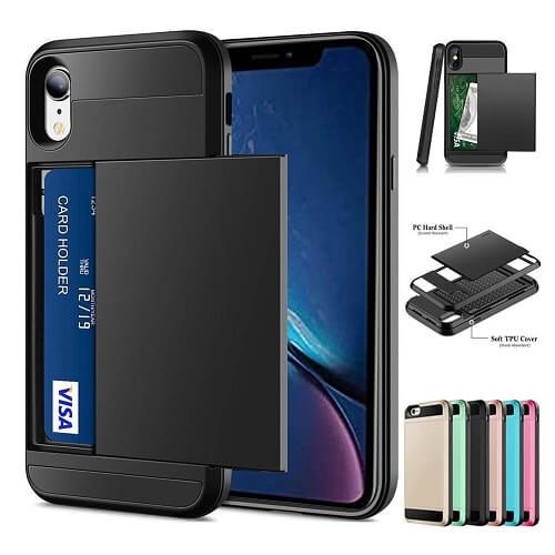 Pour Apple iPhone XR rouge, étui robuste, 360/pqt