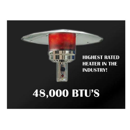 AZ Patio Heaters Chauffe-terrasse au propane martelé de 48 000 BTU - HLDS01-W-CG