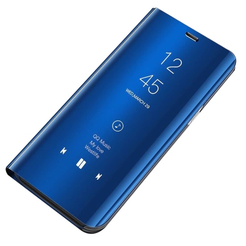 Samsung Galaxy S8 Plus Blue Smart Mirror View Clear Luxury Flip Stand Slim Case Cover