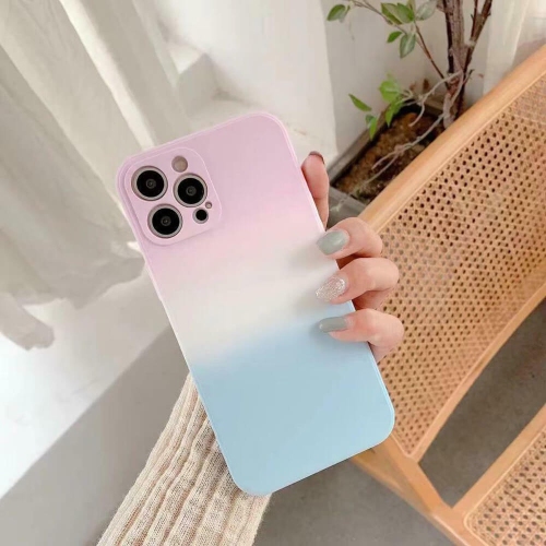 For Apple iPhone 11 Pro max Purple + Aqua Smart Shockproof Liquid Silicone Full Camera Protective Cover Case