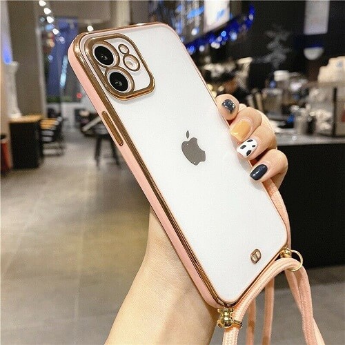 SUPERSHIELD  for Apple Iphone 11 Smart Shockproof Luxury Stream Electro Plating Elegant Cover Case In Pink