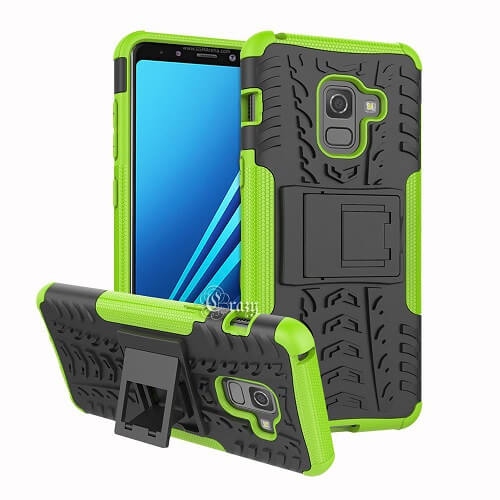 SUPERSHIELD  Samsung Galaxy A8 2018 Case Shockproof Heavy Duty Tough Kickstand Protective Rugged Case Cover In Green