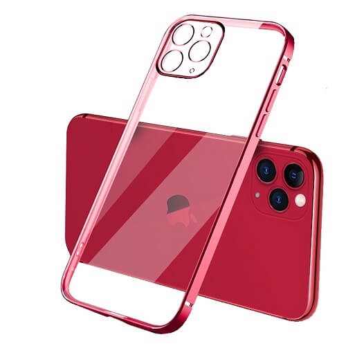 Pour Apple iPhone 12 Pro, étui de luxe, résistant aux chocs électriques, élégant et antichoc, flux rouge
