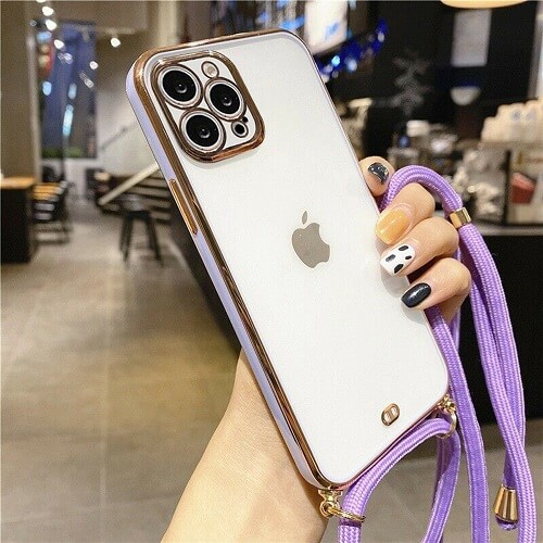 SUPERSHIELD  for Apple Iphone 12 Pro Smart Shockproof Luxury Stream Electro Plating Elegant Cover Case In Purple