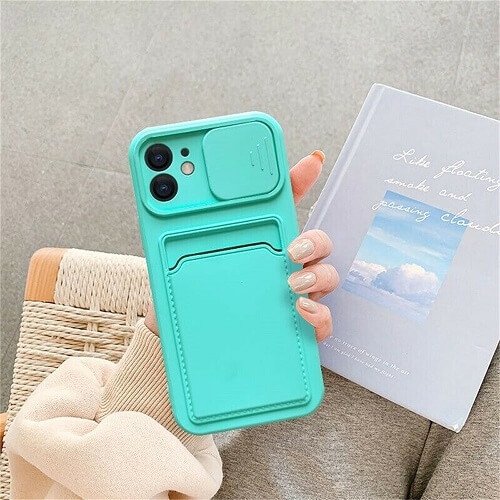 SUPERSHIELD  Apple Iphone 11 Smart Shockproof Slide Camera Protector Card Slots Wallet Cover Case In Mint