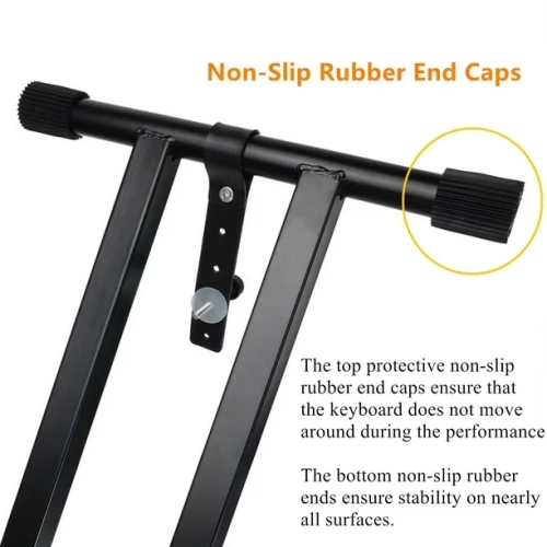 PrimeCables – Support robuste pour clavier, musique classique, supports pour piano électronique, noir