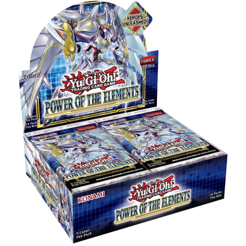 YuGiOh! Jeu de cartes à collectionner : Boîte d’extensions Power of the Elements Yu-GI-Oh! 24 paquets, 9 cartes par paquet