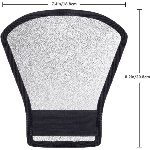 Diffuseur flash argenté/blanc pour flash Speedlite SB-600, SB-800, SB-900, Canon Speedlite 380EX 430EX 550EX 580EX Flash Vivita Flash de Sony Pentax