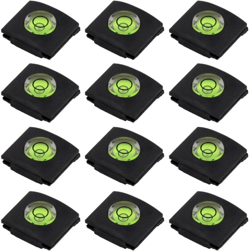 Set of 12 Hot Shoe Covers, Camera Flashlight Hotshoe Cover of Bubble Spirit Level for Canon Nikon Panasonic Fujifilm Olympus Sigma PENTAX DSLR SLR