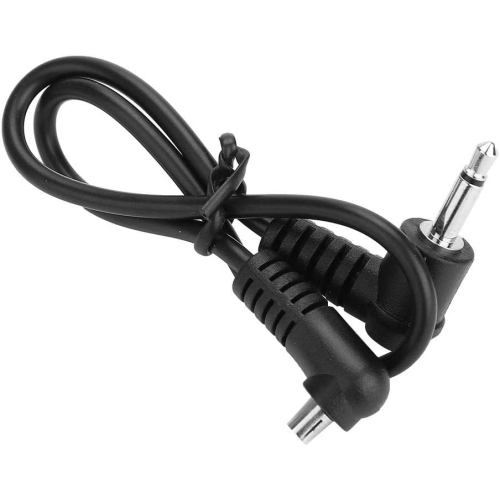 Acouto Flash Sync Cable 3.5mm Jack Plug Flash Sync Cable Cord with Screw Lock to Male Flash PC 30cm