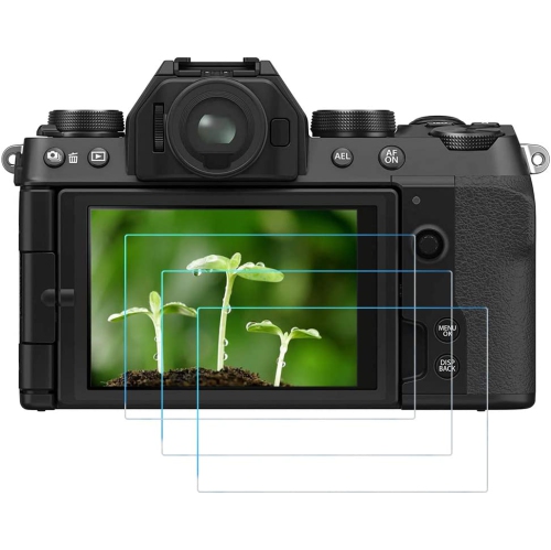 Protecteur d’écran compatible avec les appareils photo X-S10, X-T30II, X-T30, X-T20, X-T10 de Fujifilm, paquet de 3, verre trempé antirayure 9H de