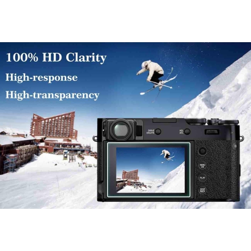 X100V Screen Protector for Fujifilm X100V Fuji Film Digital Camera [3Pack] with Hot Shoe Cover, 0.3mm 9H Hardness Tempered Glass Cover Anti-Scrach