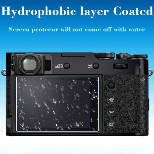 X100V Screen Protector for Fujifilm X100V Fuji Film Digital Camera [3Pack] with Hot Shoe Cover, 0.3mm 9H Hardness Tempered Glass Cover Anti-Scrach