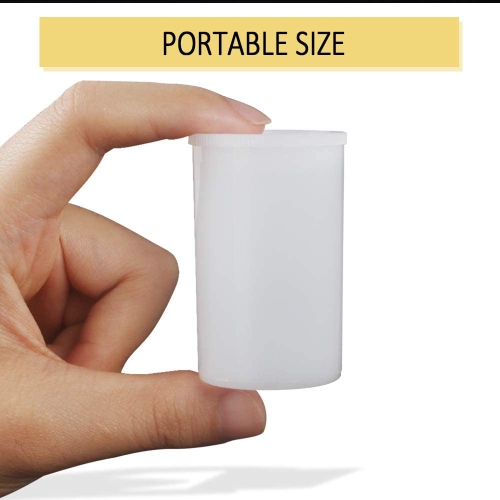 35mm Film Canisters with Caps Plastic White Empty Film Canister Case Bulk with Lids Storage Reel Containers for Storing Film, Small Accessories, Beads