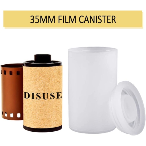 35mm Film Canisters with Caps Plastic White Empty Film Canister Case Bulk with Lids Storage Reel Containers for Storing Film, Small Accessories, Beads