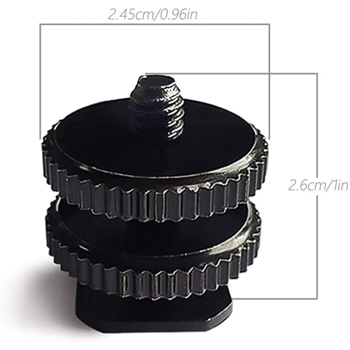 2pc Portable Camera hot Shoe Holder to 1/4'-20 Tripod Screw Adapter,Flash Shoe Mount for DSLR Camera Rig