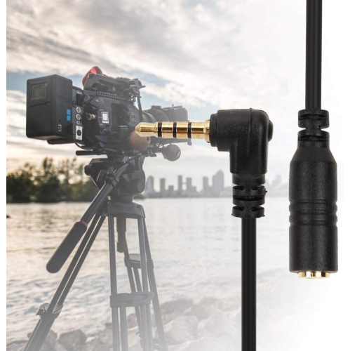 3-Pole TRS to 4-Pole TRRS Microphone Adapter Cable,3.5mm Earphone Headphone Adapter Connector TRS to TRRS Converter Cable Line