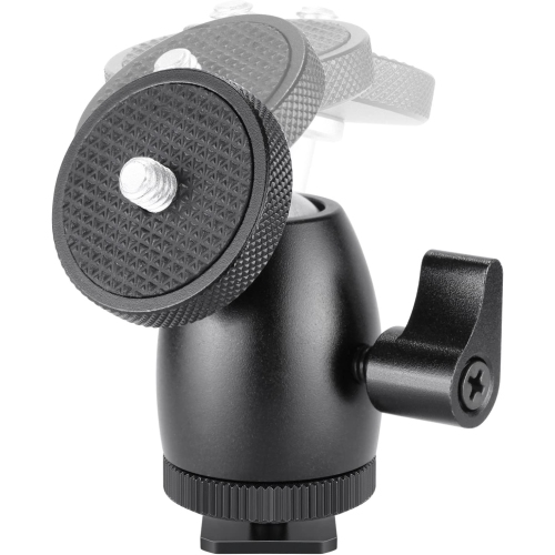 Mini Ball Head with Lock and Hot Shoe Adapter Camera Cradle