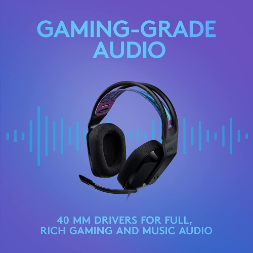 Refurbished Logitech G335 Wired Stereo Gaming Headset for PC, Playstation, Xbox & Nintendo Switch - Black