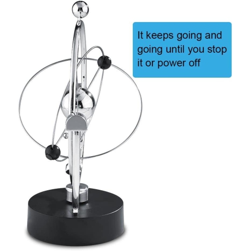 Revolving Mars, Planet Orbit Mobile, Electronic Perpetual Motion Toy Simulation Milky Way Movement Swing Ball Home Office Desk Table Ornament