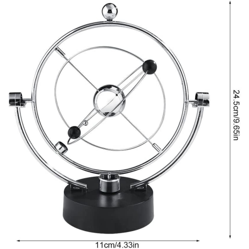 Revolving Mars, Planet Orbit Mobile, Electronic Perpetual Motion Toy Simulation Milky Way Movement Swing Ball Home Office Desk Table Ornament