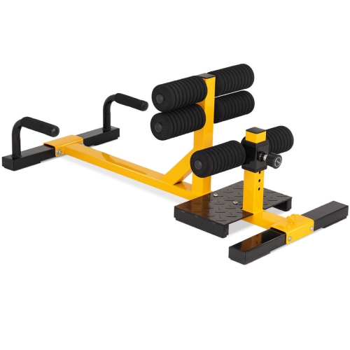 GYMAX  3-In-1 Sissy Squat Push Up Ab Workout Home Gym Sit Up Machine Height Adjustable