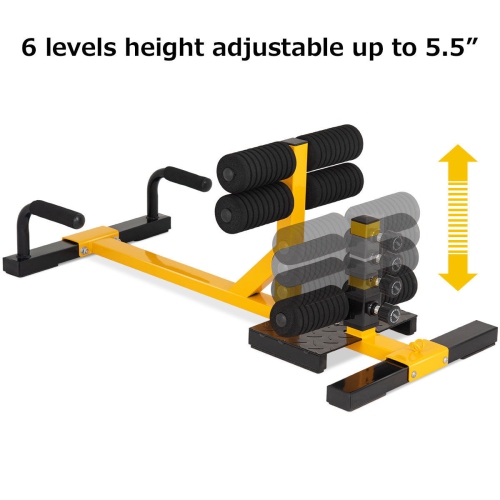Gymax 3-in-1 Sissy Squat Push Up Ab Workout Home Gym Sit Up Machine Height Adjustable