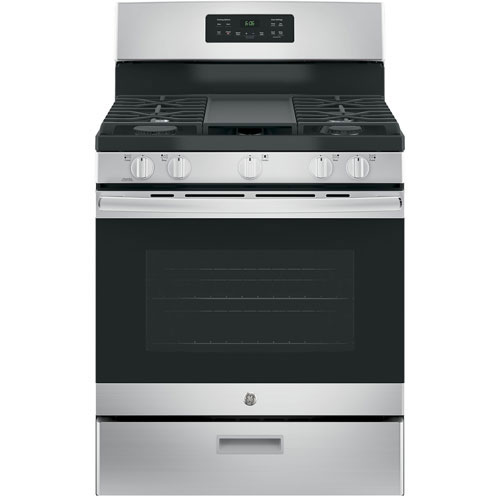 GE 30" 5.0 Cu. Ft. 5-Burner Freestanding Gas Range -SS -Open Box -Perfect Condition