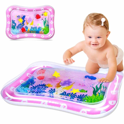 ISTAR Tummy Time Tapis de jeu et d'activité aquatique pour bébés et tout-petits Jouets pour bébé de 3 à 12 mois, meilleur cadeau pour bébé, portable