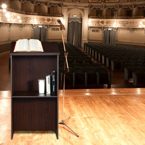 Wooden Floor Standing Podium Speaking Lectern