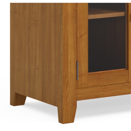 Simpli Home Cosmopolitan Solid Wood Extra Wide 72" TV Stand - Light Golden Brown