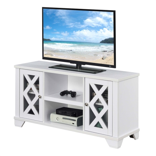 Convenience Concepts Gateway 47" TV Stand with Storage Cabinets in White Wood