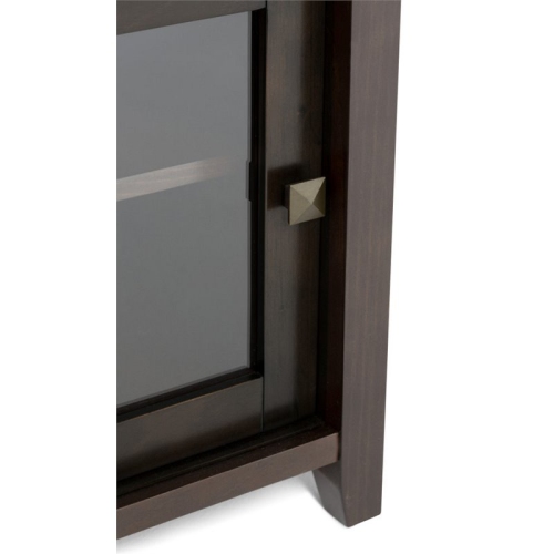 Simpli Cosmopolitan Wood 48"W TV Media Stand For TVs upto 50" in Mahogany Brown