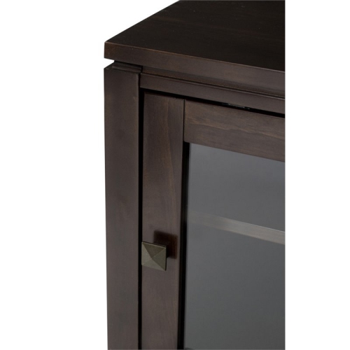 Simpli Cosmopolitan Wood 48"W TV Media Stand For TVs upto 50" in Mahogany Brown