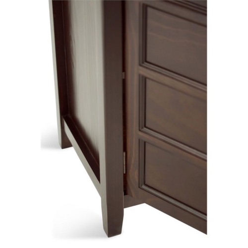 Simpli Home Burlington Wood 54" Transitional TV Media Stand in Mahogany Brown For TVs up to 60"