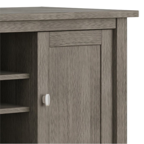 Simpli Home Warm Shaker Wood 47" Transitional TV Media Stand in Farmhouse Gray For TVs up to 50"