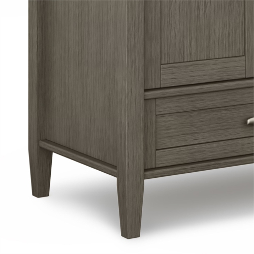 Simpli Home Warm Shaker Wood 47" Transitional TV Media Stand in Farmhouse Gray For TVs up to 50"